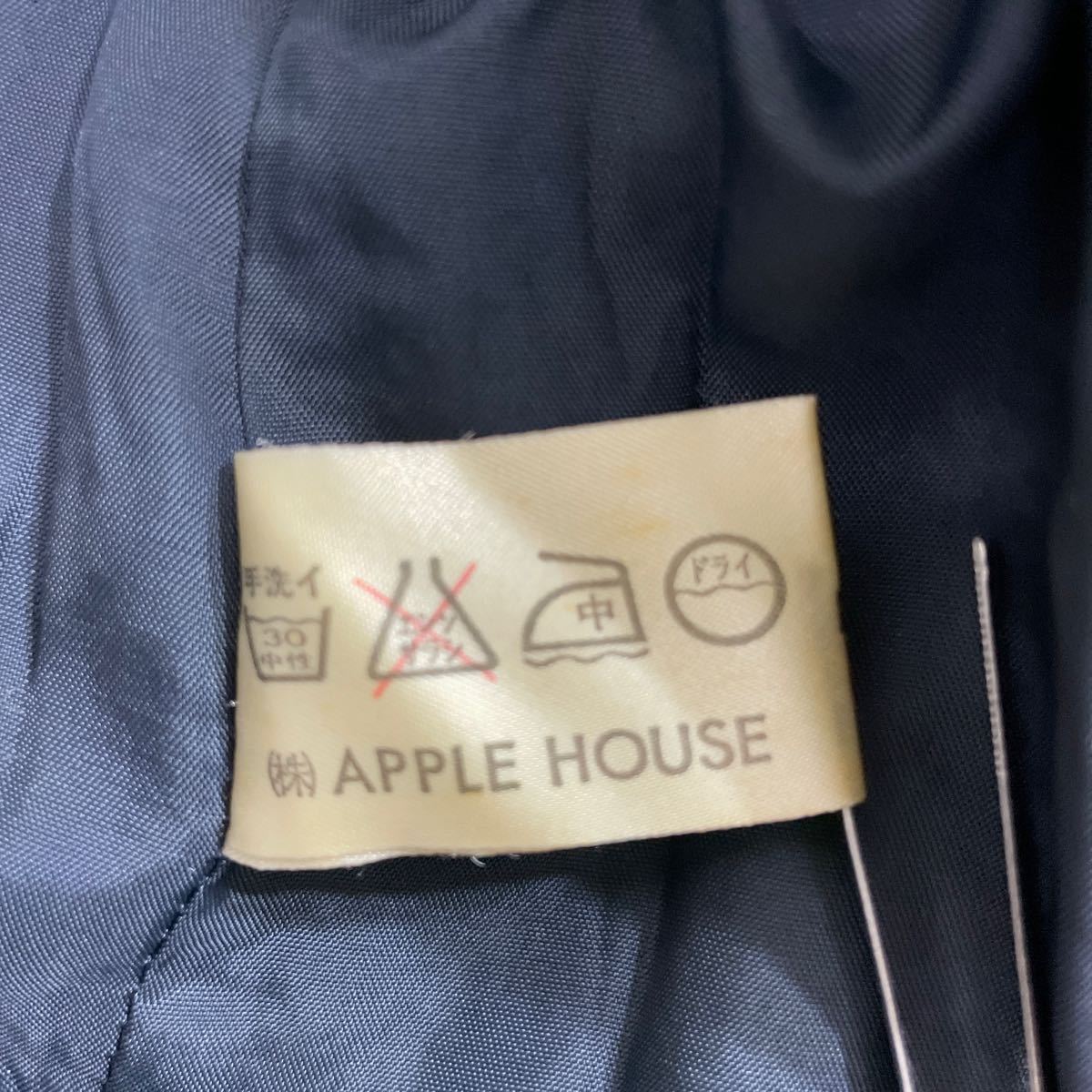 242 apple house アップルハウス あぶち ミックスツイード ウール ノーカラー ジャケット サイズM レディース 31110R_画像7