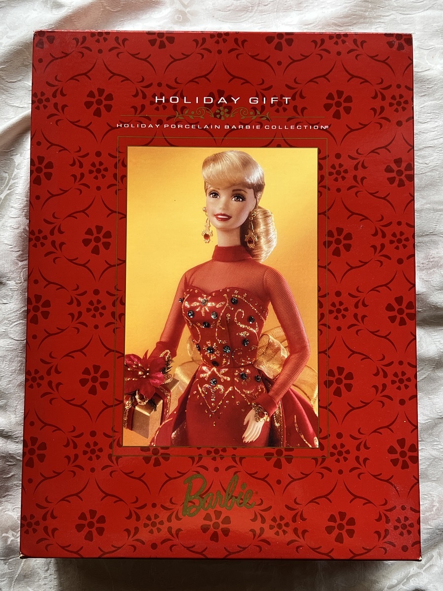 【未開封】★　希少　Barbie本体　陶器製　製造番号あり★　Mattel バービー/Holiday Gift Porcelain Collection