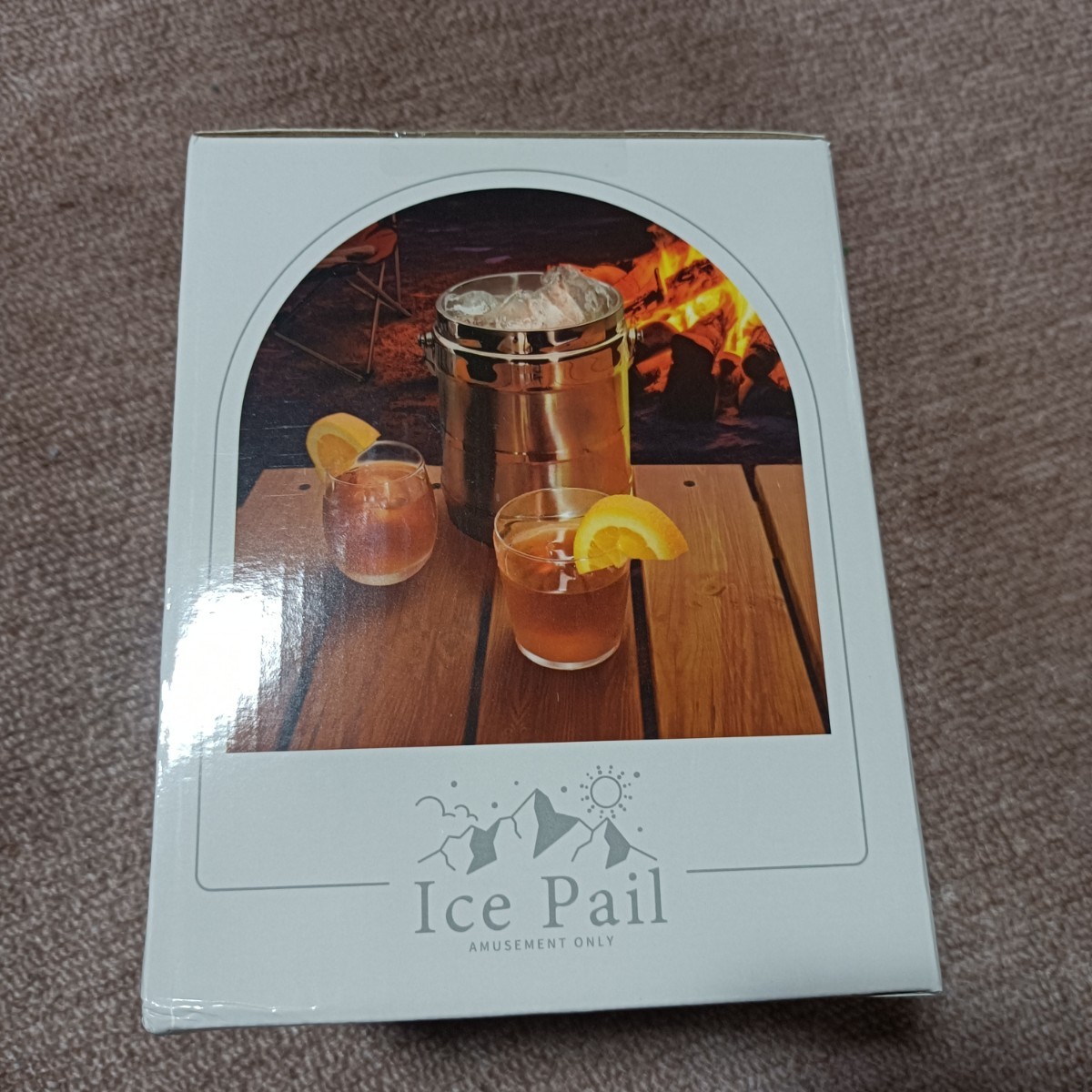 新品 未開封 IcePail Ice Pail 本体断熱二重構造 持ち手付き 大小皿付き ステンレス携帯用まほうびん ステンレス鋼 本体容量1200ml_画像4