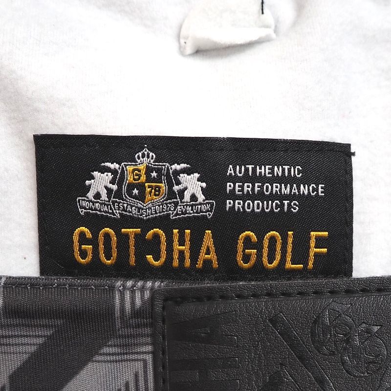 P721 新品 ガッチャ ゴルフ 保温 裏起毛 ストレッチパンツ ゴルフウエア 千鳥格子 GOTCHA GOLF ロゴ刺繍 (サイズ:L)_画像9