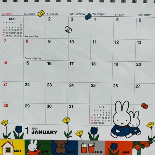 miffy ミッフィー 2WAY CALENDAR 2024 卓上カレンダー スタンド型 置き型 カレンダー リングカレンダー Dick Bruna 令和6年 　t0202　_画像5