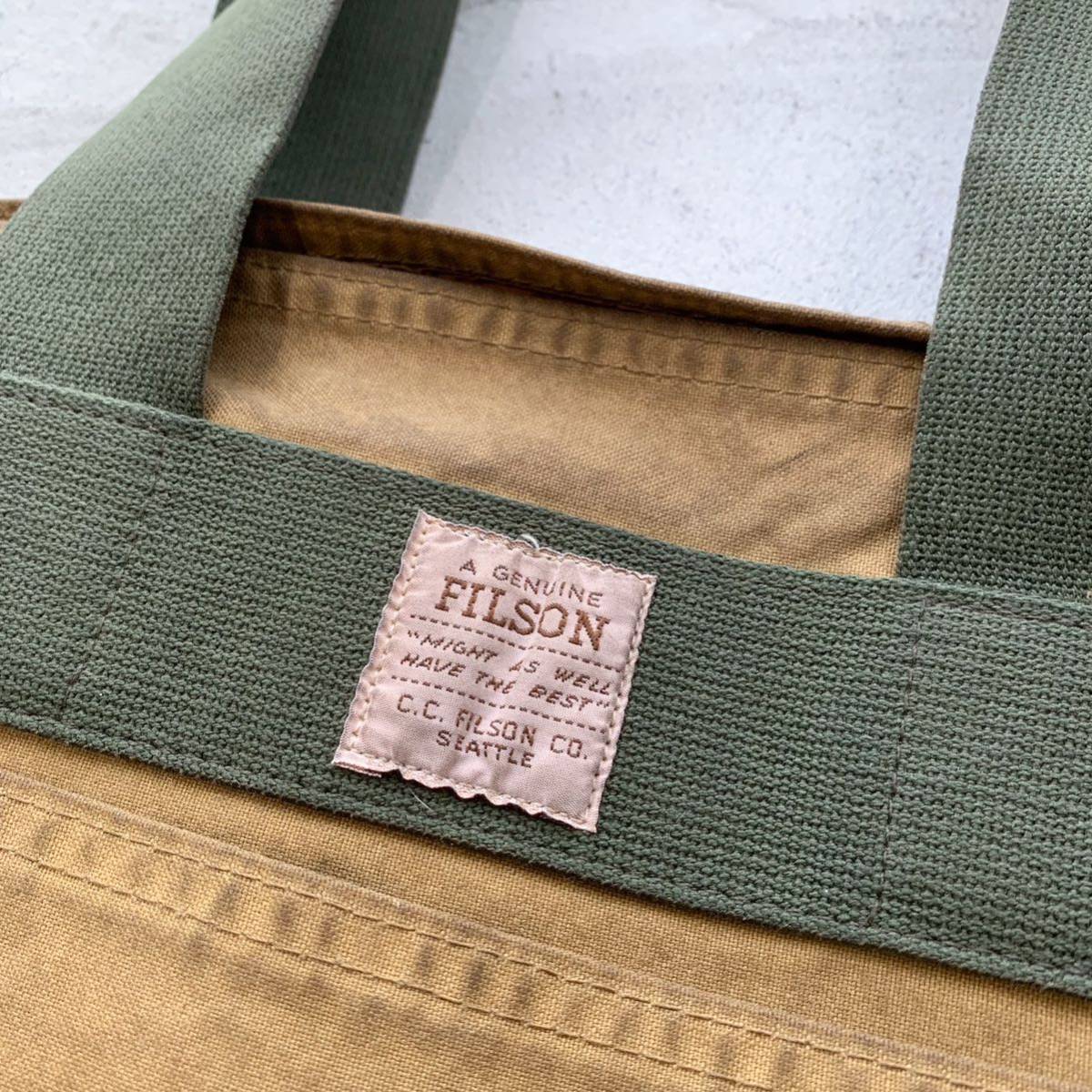 filson トートバッグ キャンバス オイルド　vintage ヴィンテージ　鞄 フィルソン　tote bag_画像2