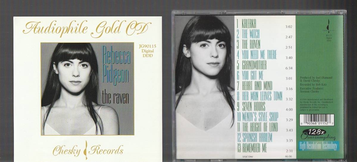 ゴールド GOLD CD 廃盤 REBECCA PIDGEON レベッカ・ピジョン THE RAVEN ザ・レイヴン 輸入盤 Chesky Records Audiophile_画像2