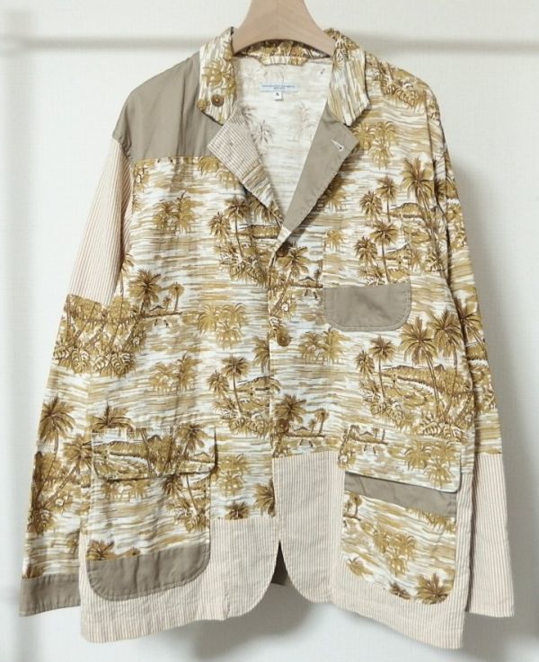 19SS Engineered Garments エンジニアードガーメンツ Loiter Jacket Hawaiian Print ロイター ジャケット S ハワイアン プリントの画像1