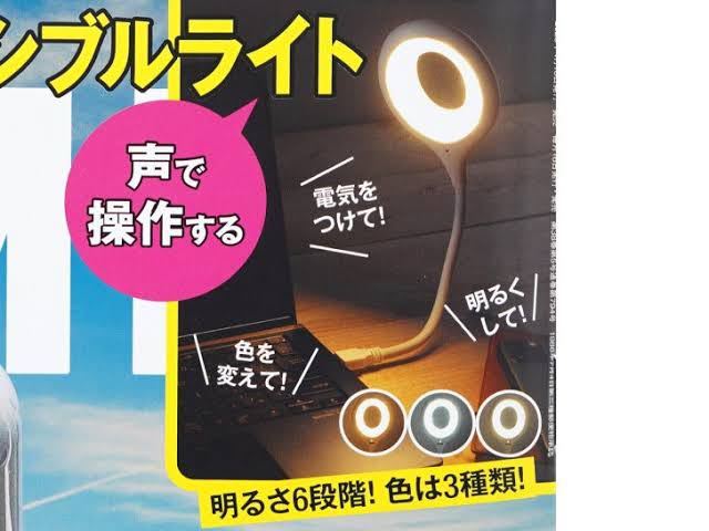  DIME6月号 付録 「声で操作するLEDフレキシブルライト」_画像1