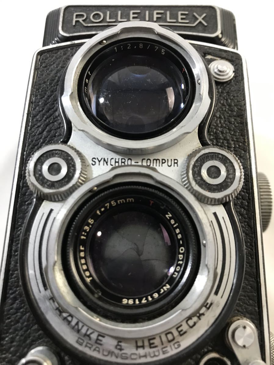 1000円〜■★動作未確認★Rolleiflex ローライフレックス 二眼レフカメラ f=75mm カメラケース付★okoy2233539★t7989_画像3