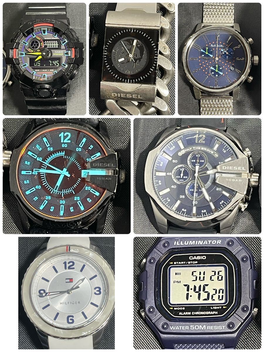 1円スタート 腕時計 Paul Smith G-SHOCK DIESEL TOMMY HILFIGER チャーチストリート GA-700RGB W-218H DZ-4423 DZ-1657 DZ-1144_画像2