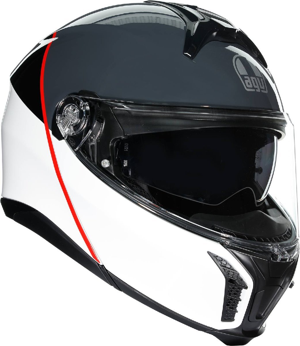 2XLサイズ - ホワイト/グレー/レッド AGV Tourmodular ツアーモジュラー バランス ヘルメット
