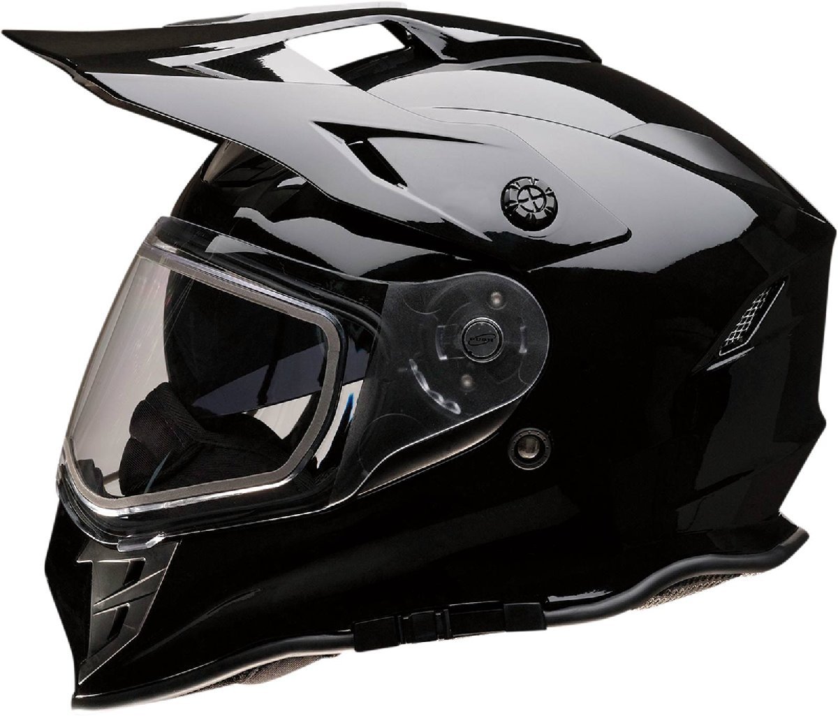 Lサイズ - ブラック - Z1R Range スノー デュアルペイン ヘルメット