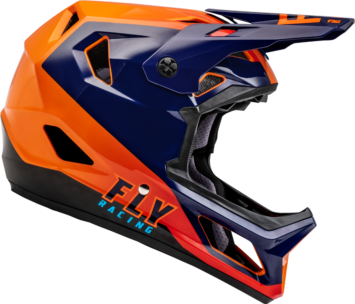 サイズM FLY RACING フライ RAYCE レイス BMX/MTB/自転車用ヘルメット NAVY/オレンジ/赤 MD_画像4