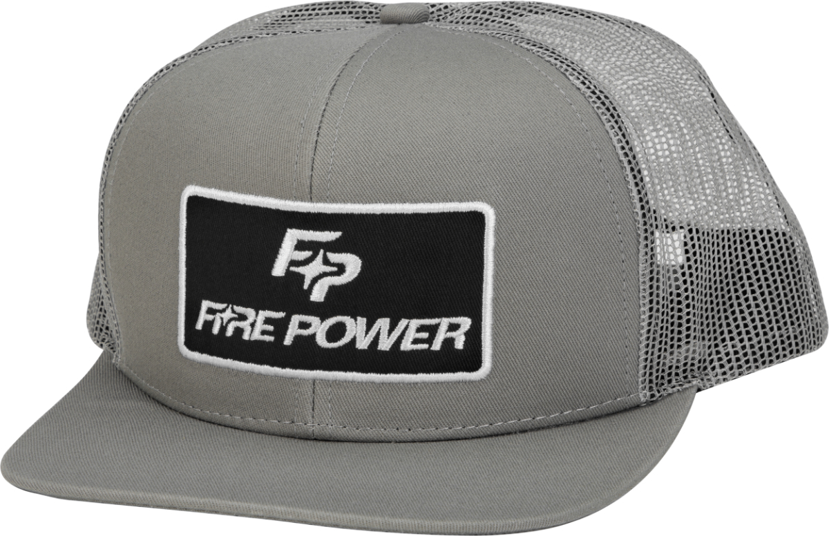 FIRE POWER FLAT BILL PATCH ハット グレー