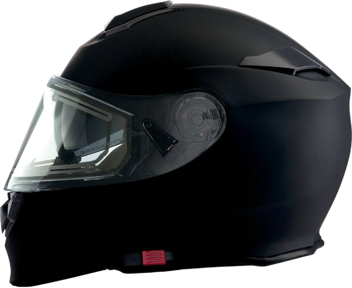 Mサイズ - フラットブラック - Z1R Solaris モジュラー エレクトリック/電熱シールド付き スノー ヘルメット
