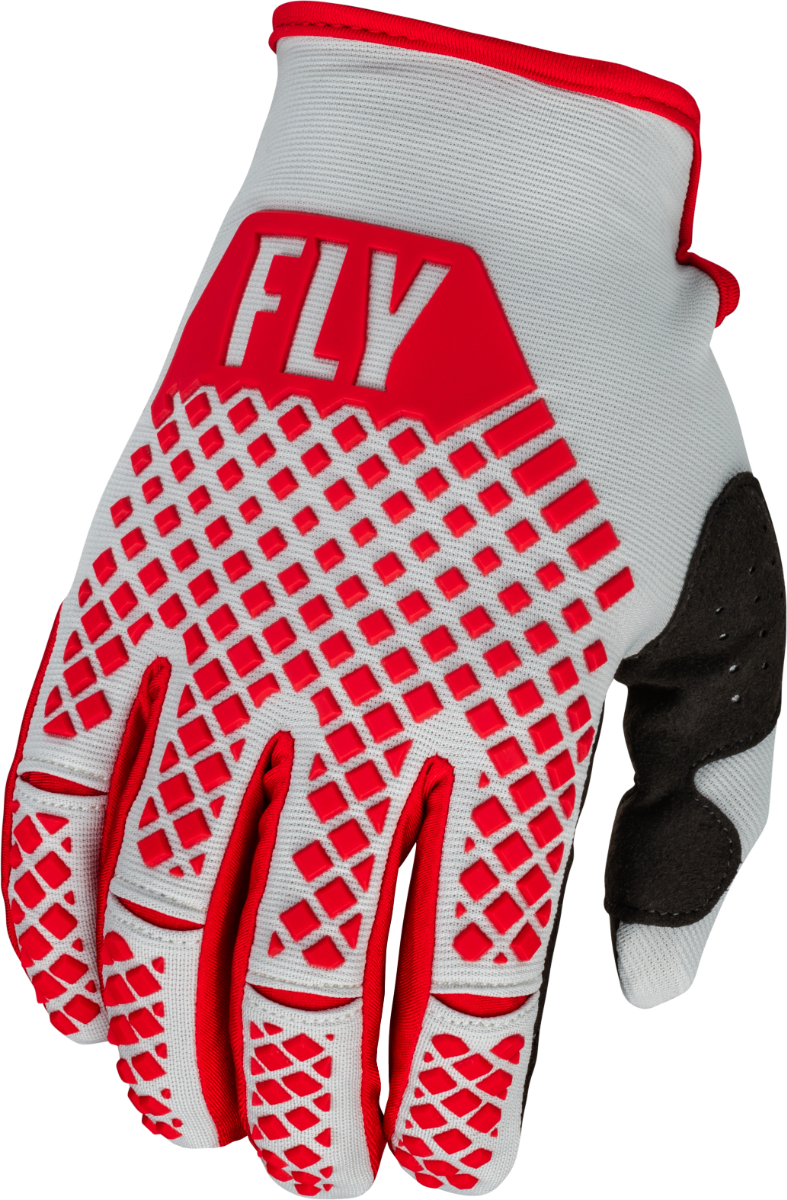 FLY RACING フライ レーシング 子供用 KINETIC キネティック オフロード MX グローブ 手袋 赤/グレー YM