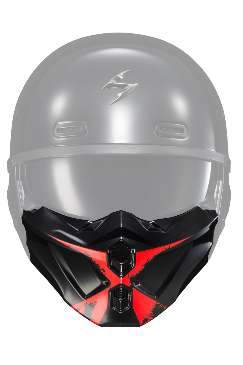 SCORPION EXO COVERT X ヘルメット用 フェイス マスク RAY グロス レッド