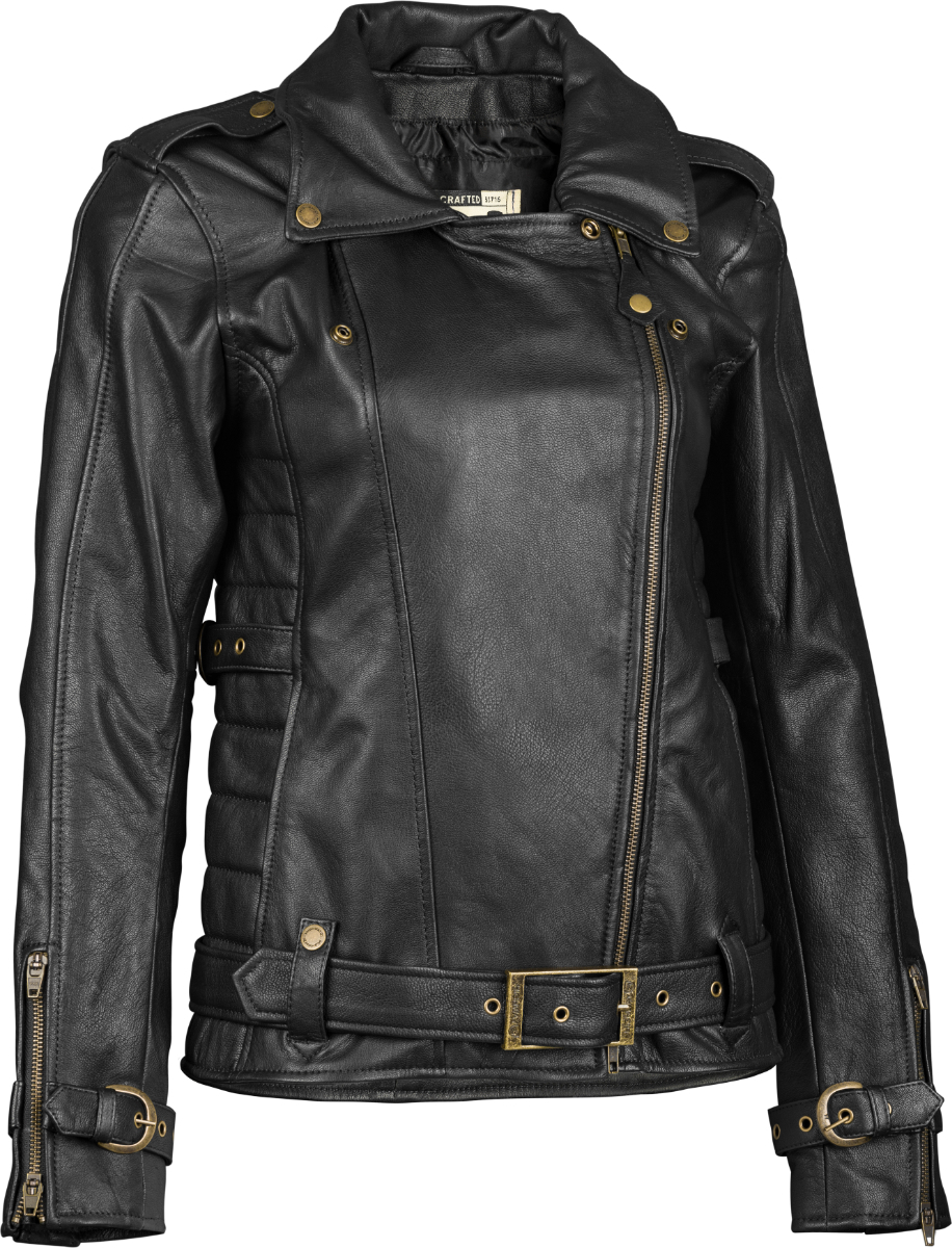 Mサイズ HIGHWAY 21 女性用 PEARL バイク ジャケット ブラック 黒 MD_画像1