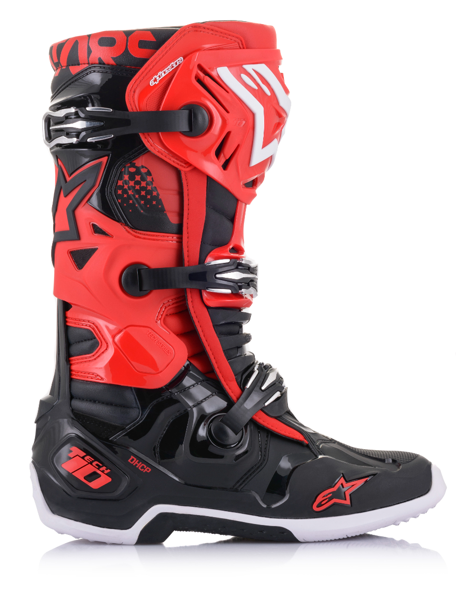 US 12 (約28.5cm) ALPINESTARS アルパインスターズ TECH 10 ブーツ レッド/ブラック SZ 12_画像4