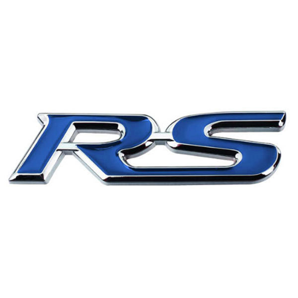 エンブレム カスタム ステッカー デカール プレート RS ブルー 送料無料_画像1