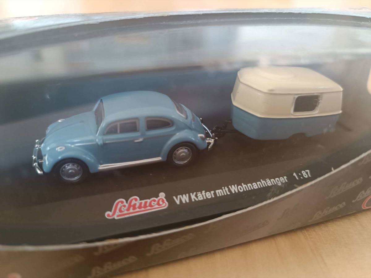 Schuco シュコー 1:87 VW Kafer mit Wohnanhanger フォルクスワーゲン ビートル キャンピングトレーラー_画像2