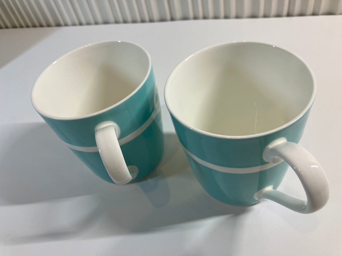 E/831 美品 TIFFANY&Co ティファニー マグカップ ブルーリボン 食器 ティーカップ_画像5