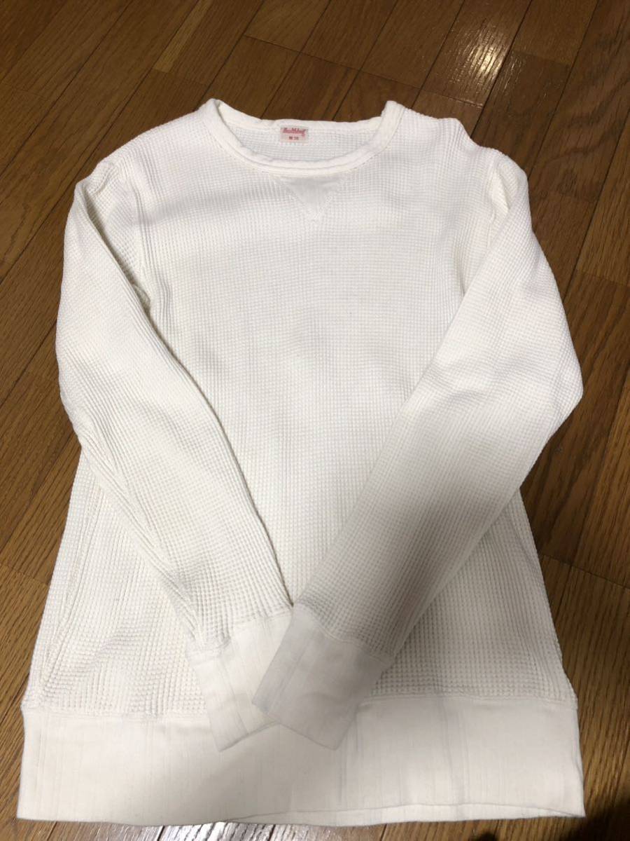 HealthKnit ヘルスニット ワッフル Tシャツ ロンＴ サイズ Ｍ ホワイト ブラウン 2枚セット コットン 長袖_画像1