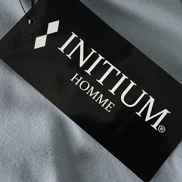 新品 イニシウムオム ハイネック ジャージー カットソー M 灰 【96-3T01_GY】 INITIUM HOMME メンズ 長袖 モックネック ストレッチ_画像7