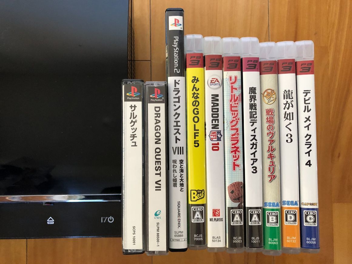 動作品 この1台でPS1 2 3ソフトがプレイできる PS3初期型(60GB 動作品 この1台でPS1 2 3ソフトがプレイできる PS3初期型(60GB