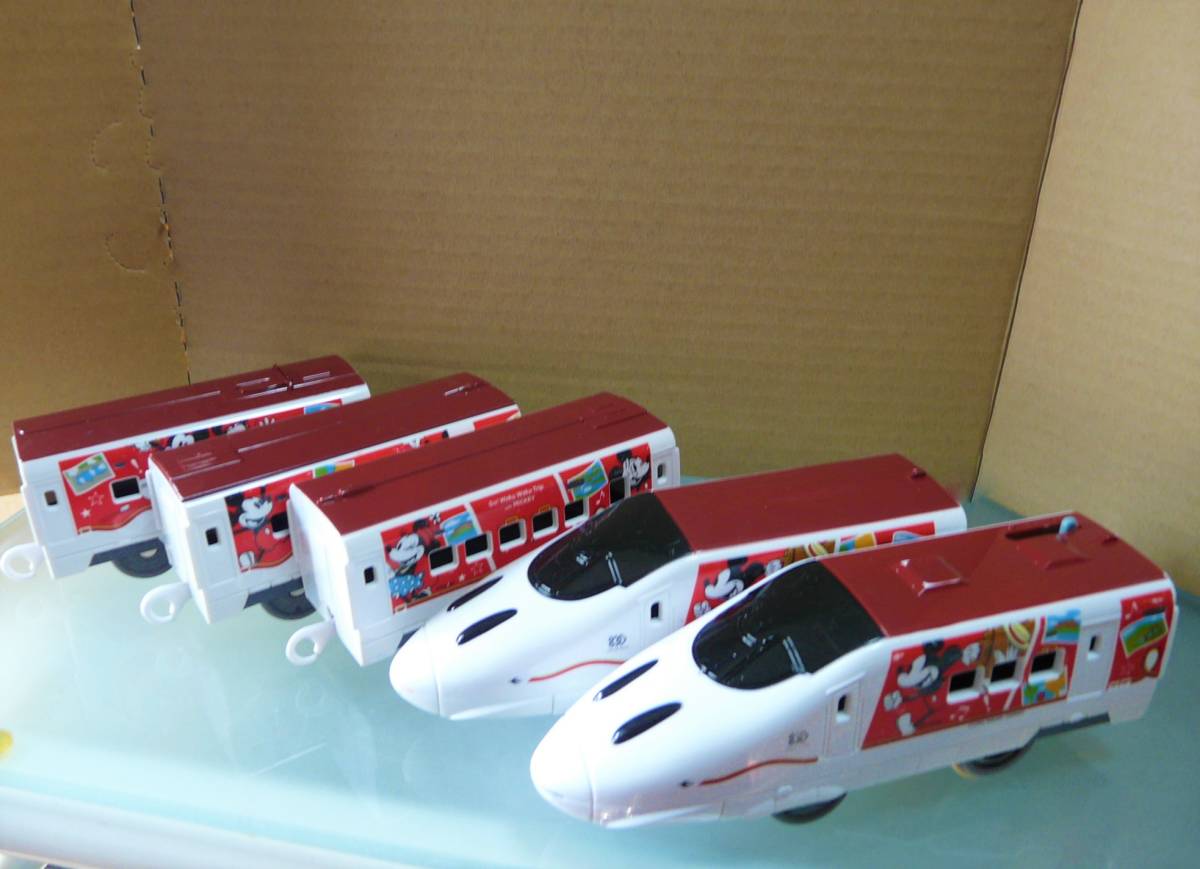  Plarail vehicle JR Kyushu Shinkansen Disney Mickey & minnie design 5 both set used