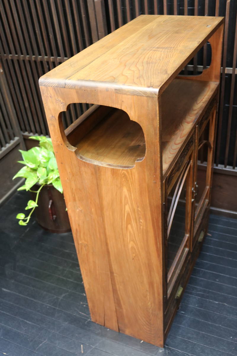 A218. peace ...!...! modern . making . Taisho romance overflow bookcase Taisho black persimmon oak middle .ke bin to# peace furniture # old ..# old tool # antique bookcase 