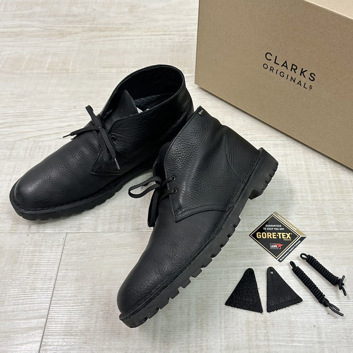 別注 Clarks x BEAMS クラークス × ビームス Desert RockGTX デザートロック GORE-TEX ゴアテックス BLACK ブラック 系 サイズ UK 9_画像1