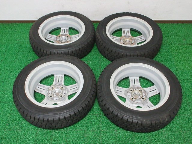 T736【送料無料 在庫処分】155/65R14 超溝高 9~9.5分山 スタッドレス WINTERMAXX WM01 ホイールセット 4本 激安 N-BOX N-ONE N-WGN タント_画像10