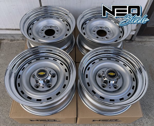 新品15インチ 4本セット Chevy Van シェビーバン アストロ サファリ 2WD タホ サバーバン ラリー NEO STEELS NS00 15x7J +0 127-5穴_画像1