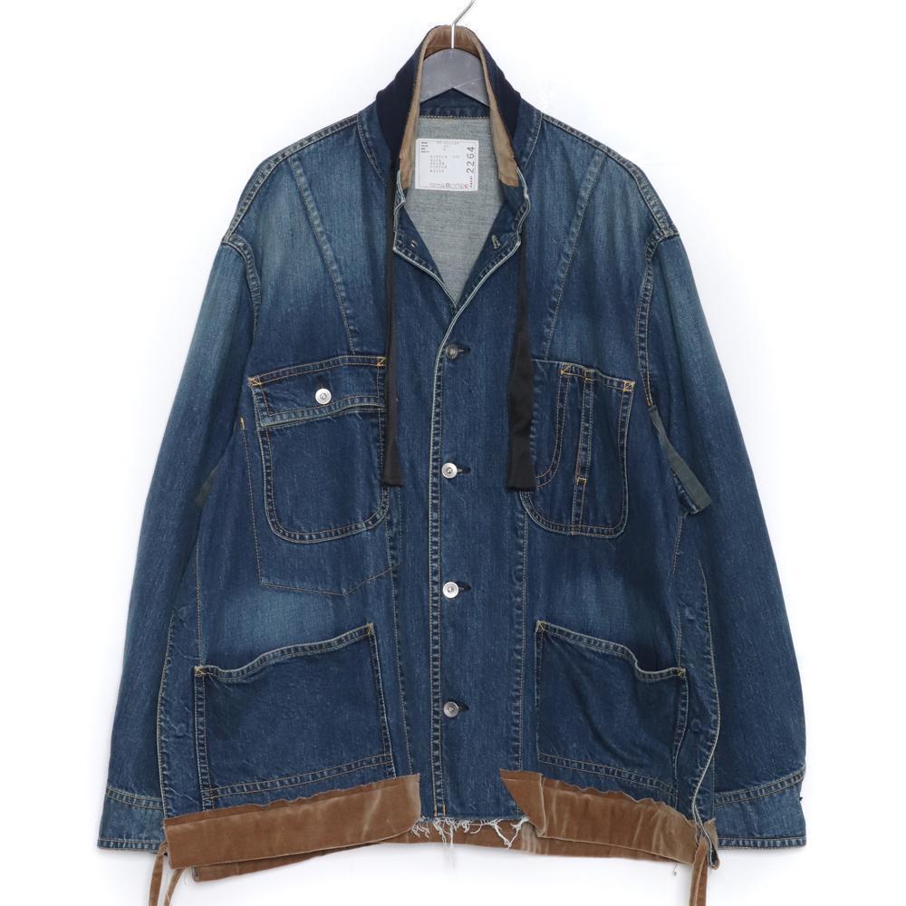 タグ付き sacai VELOUR DENIM SHIRTS JACKET 20-02264M サイズ2