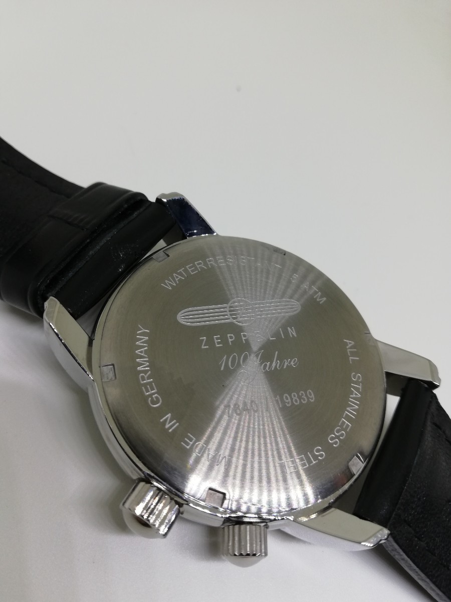 【稼働品】ZEPPELIN ツェッペリン 100周年記念 デュアルタイムメンズクォーツ腕時計の画像7