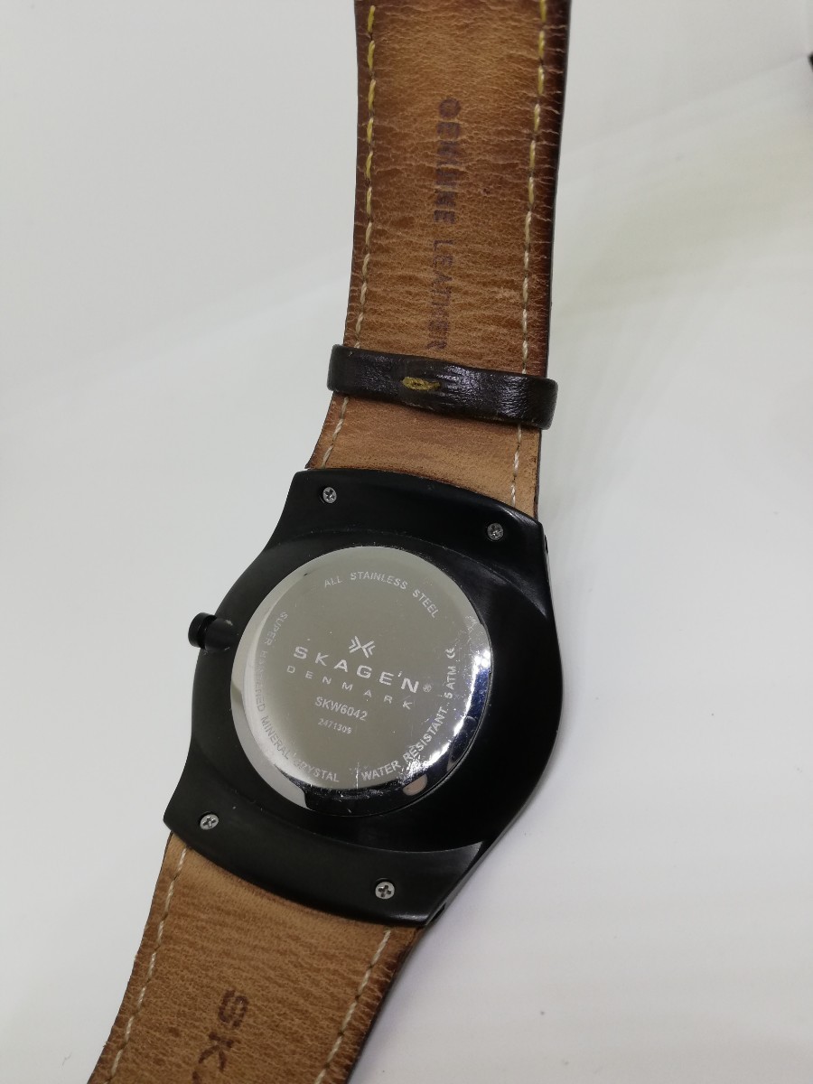 【稼働品】SKAGEN スカーゲン SKW6042 メンズクォーツ腕時計_画像7