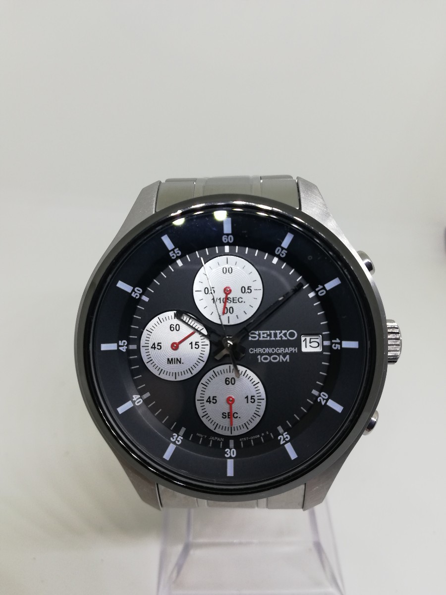 【稼働品】SEIKO セイコー 4T57-00G0 メンズクォーツクロノグラフ腕時計_画像2