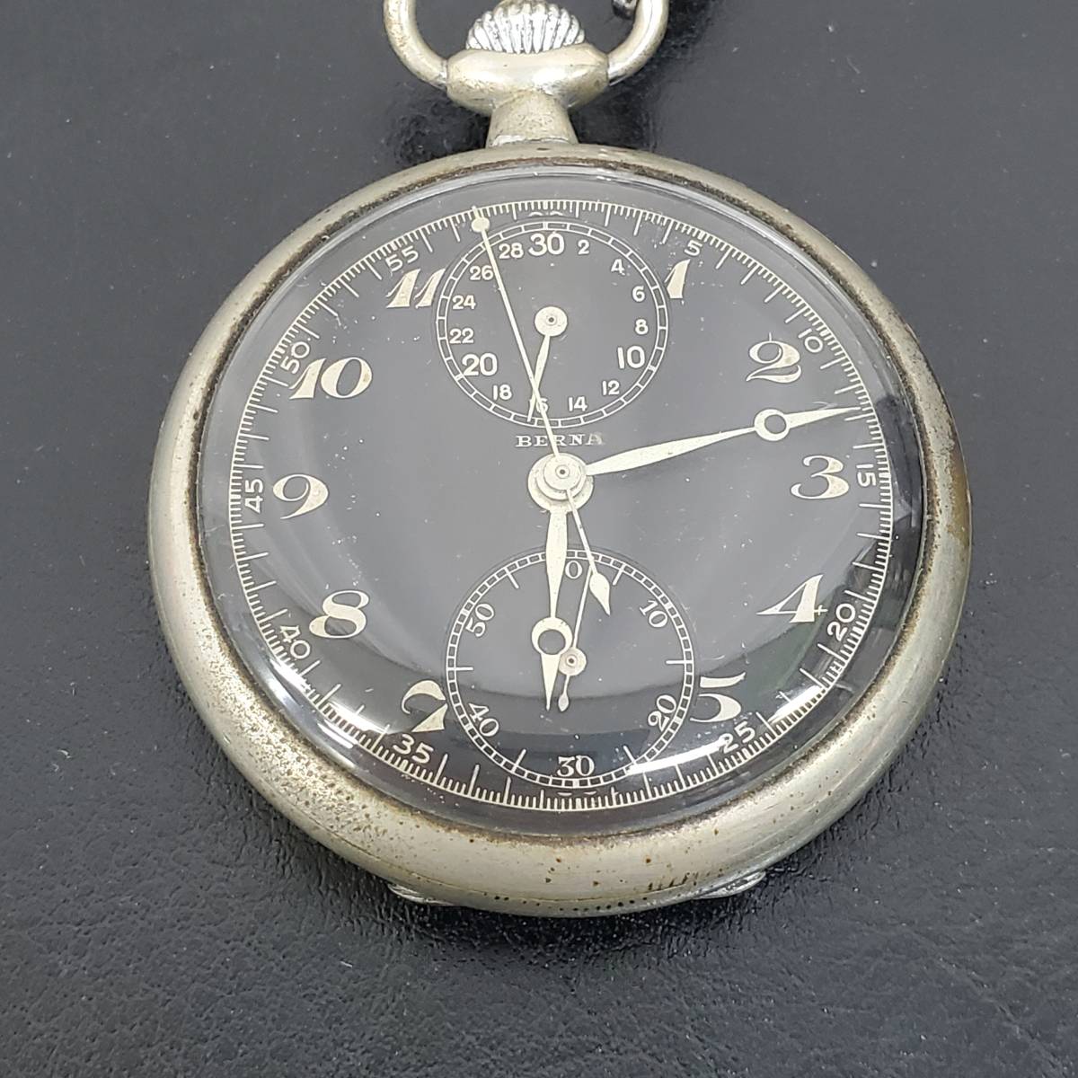 1108-212* редкий BERNAbe luna карманные часы хронограф механический завод античный часы работа товар работоспособность не проверялась Junk подлинная вещь 