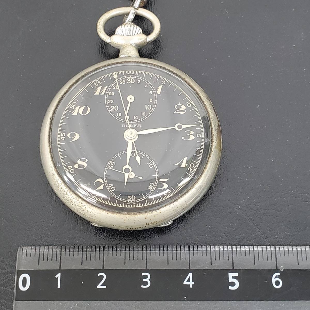 1108-212* редкий BERNAbe luna карманные часы хронограф механический завод античный часы работа товар работоспособность не проверялась Junk подлинная вещь 