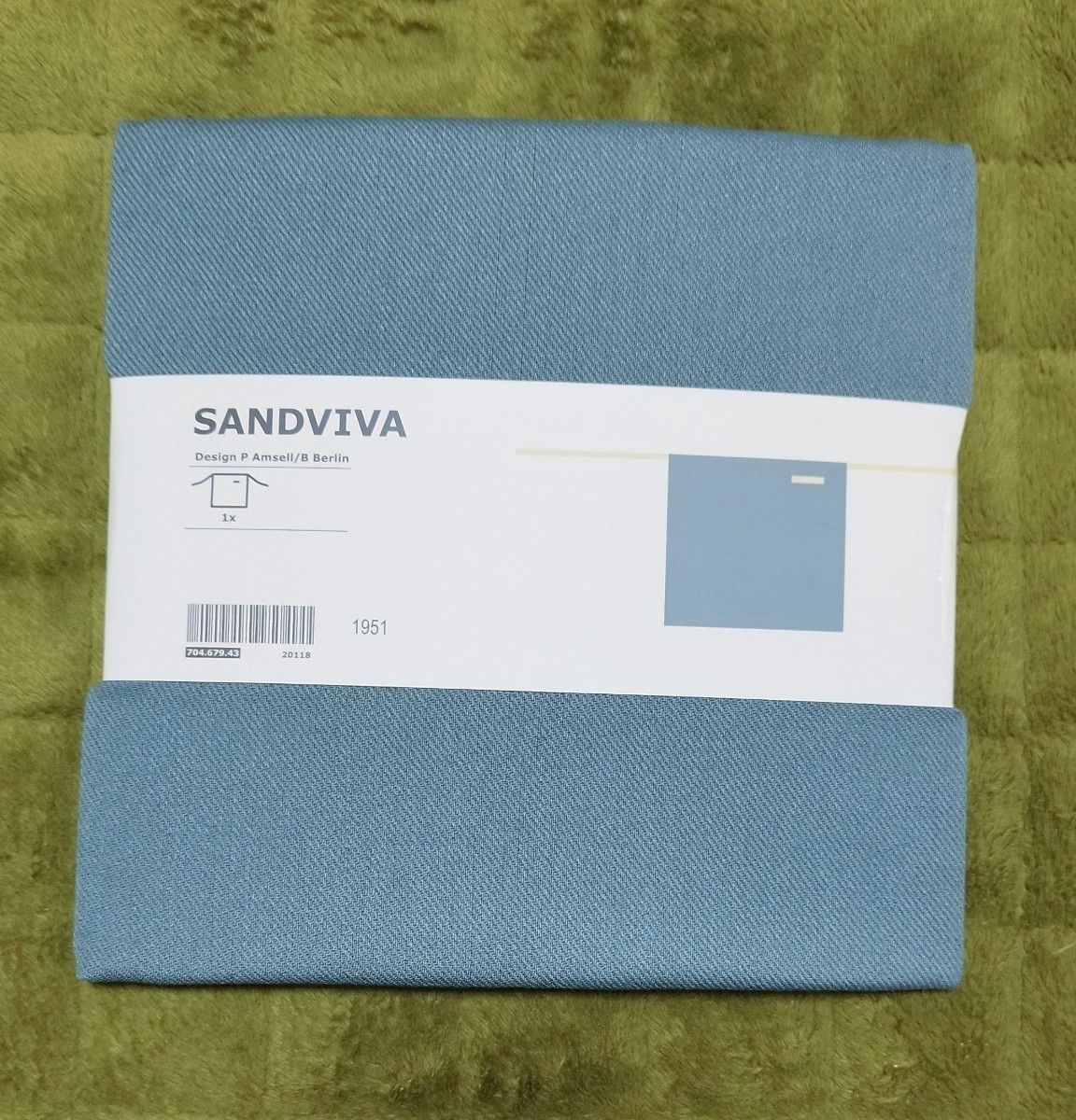  не использовался * б/у 3 позиций комплект IKEA/ Ikea SANDVIVA Sand vi -va талия фартук голубой 