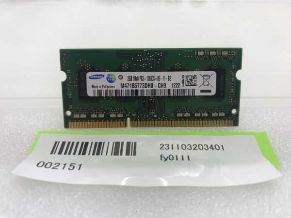 Samsung DDR3 PC3-10600S M471B5773DH0-CH9 2G 2151_画像1