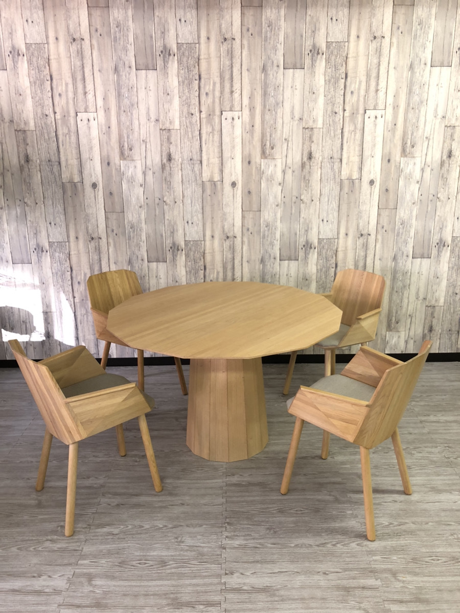 ★カリモク家具 カリモクニュースタンダード COLOUR WOOD DINING 120＋COLOUR WOOD ARMCHAIR 4点セット★福岡市東区/直接来店大歓迎★_画像1