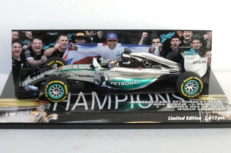 1/43 W06 L.Hamilton USA GP 2015 World Champion Minichamps_画像4