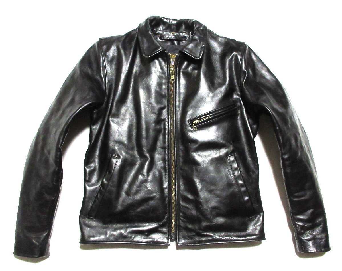 unused . close close year of model VANSON ENF Vanson leather single rider's jacket /40/ black /USA/ America / American made 
