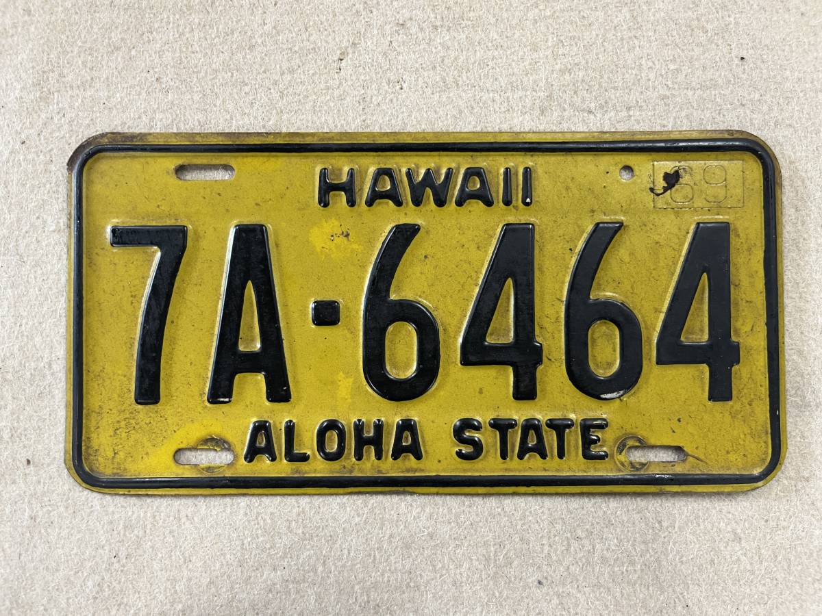  Vintage 1969 Гаваи номерная табличка 7A-6464 подлинный товар 