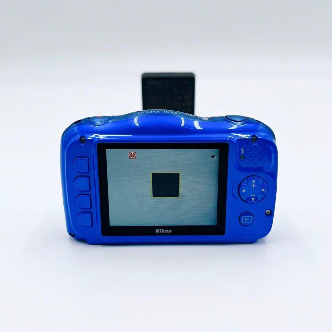 【超美品】Nikon ニコンCOOLPIX W100 BLUE デジタルカメラ 防水_画像10