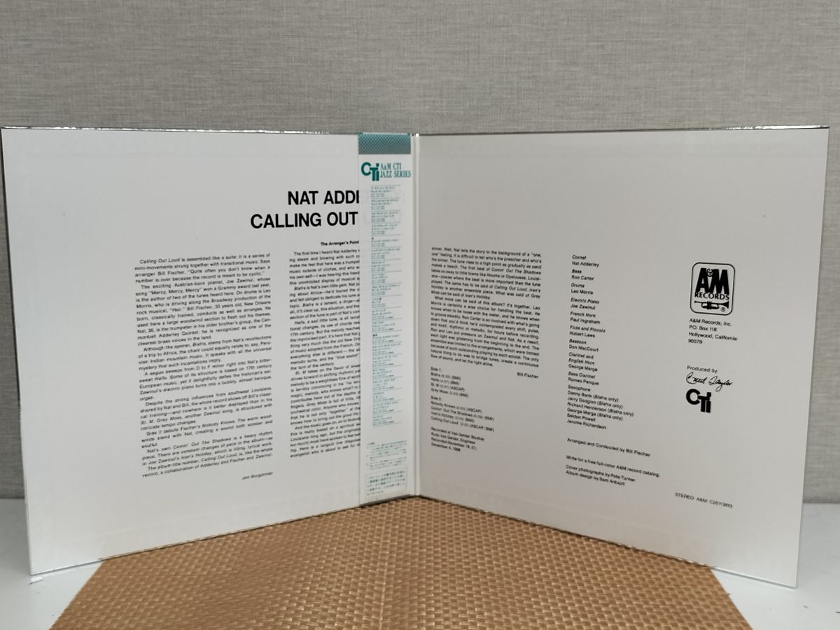 1円 スタート レコード アルバム LP ナット・アダレイ Nat Adderley コーリング アウト ラウド Calling Out Loud Ron Carter レア 希少_画像3