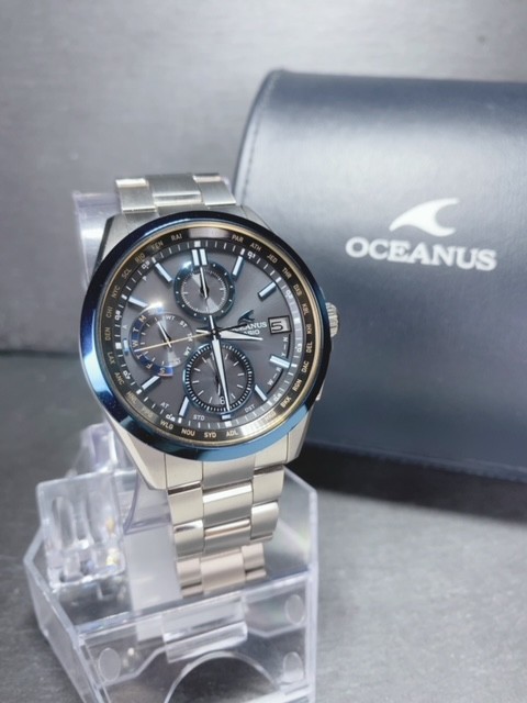 新品 限定 カシオ CASIO オシアナス OCEANUS ブラックマーブル OCW-T2600G-1AJF 腕時計 ソーラー タフソーラー 電波時計 マルチバンド6_画像3