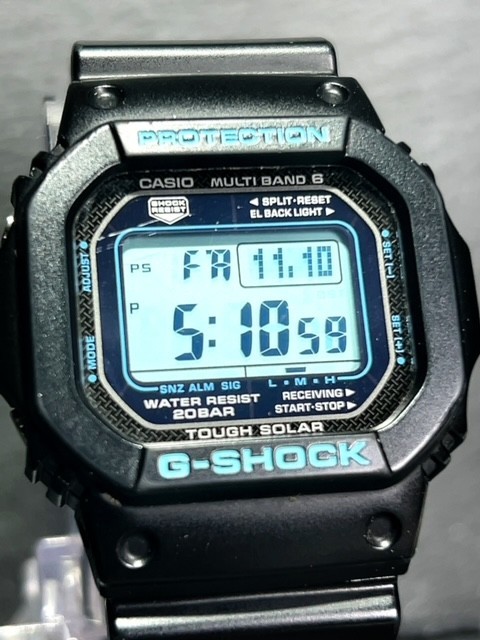 美品 CASIO カシオ G-SHOCK ジーショック GW-M5610BA-1 腕時計 タフソーラー 電波時計 デジタル カレンダー 多機能 ブラック ブルー メンズ_画像1