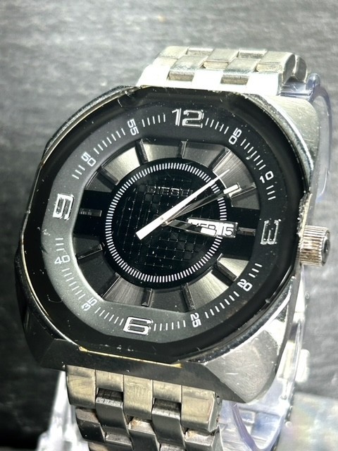 DIESEL ディーゼル DZ-1170 腕時計 クオーツ アナログ 3針 デイデイトカレンダー ステンレススチール 新品電池交換済み 動作確認済み_画像2