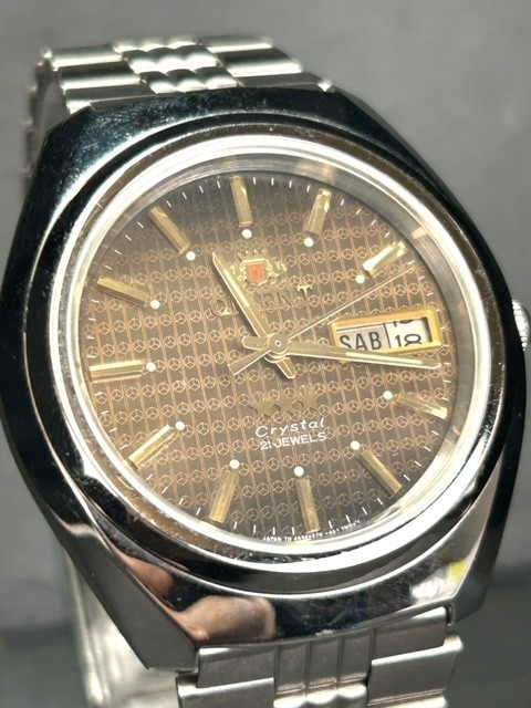 美品 Orient オリエント スリースター 469WBB-71CA 腕時計 機械式 自動巻き アナログ 3針 デイデイトカレンダー ステンレススチール メンズ_画像1