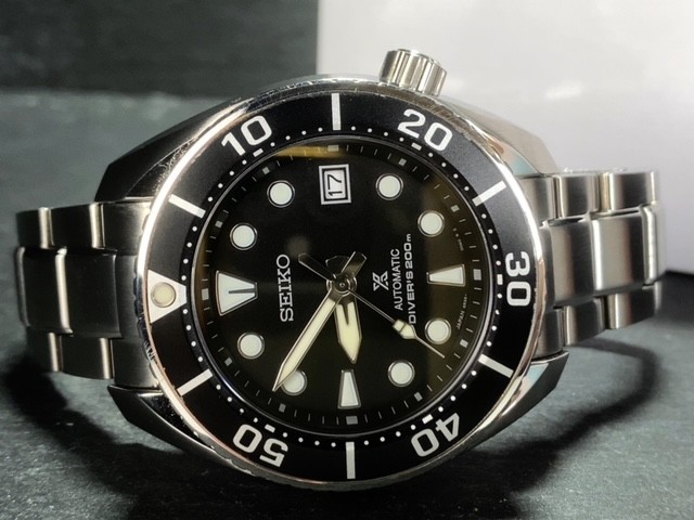 限定品 美品 SEIKO セイコー PROSPEX プロスペックス SUMO スモウ ダイバースキューバ 機械式 自動巻き 腕時計 黒 ブラック 銀 SBDC083_画像5